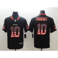 Chicago Bears 10 Mitchell Trubisky Black USA Flag Fashion Color Rush Limited Nike NFL Men Jersey