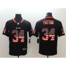 Chicago Bears 34 Wlater Payton Black USA Flag Limited Nike NFL Men Jersey