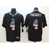 Dallas Cowboys 4 Dak Prescott Black USA Flag Fashion Fashion Limited Nike NFL Men Jersey