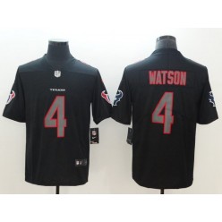 Houston Texans 4 Deshaun Watson Black Vapor Impact Limited Nike NFL Men Jersey