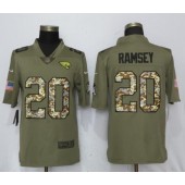 Jacksonville Jaguars 20 Jalen Ramsey Olive Camo Salute To Service Limited Nike NFL Men Jersey