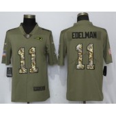 New England Patriots 11 Julian Edelman Olive Camo Salute To Service Limited Nike NFL Men Jersey
