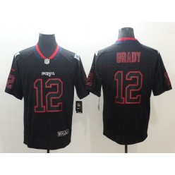 New England Patriots 12 Tom Brady Black Shadow Legend Limited Nike NFL Men Jersey