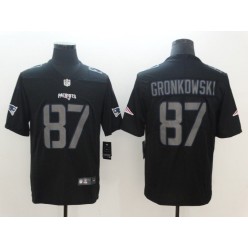 New England Patriots 87 Rob Gronkowski Black Vapor Impact Limited Nike NFL Men Jersey