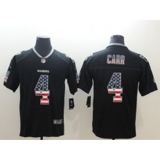 Oakland Raiders 4 Derek Carr Black USA Flag Limited Nike NFL Men Jersey