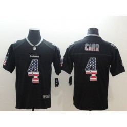 Oakland Raiders 4 Derek Carr Black USA Flag Limited Nike NFL Men Jersey