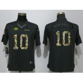 San Francisco 49ers 10 Jimmy Garoppolo Anthracite Women Salute To Service Limited Nike NFL Men Jersey