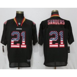 San Francisco 49ers 21 Deion Sanders Black USA Fashion Elite Nike NFL Men Jersey