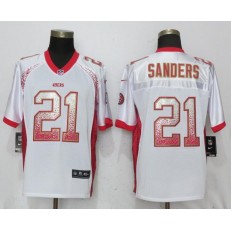 San Francisco 49ers 21 Deion Sanders White Drift Fashion Elite Nike NFL Men Jersey