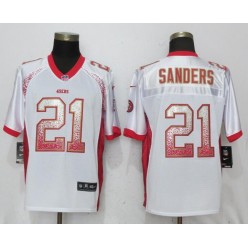San Francisco 49ers 21 Deion Sanders White Drift Fashion Elite Nike NFL Men Jersey