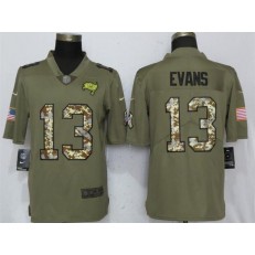 Tampa Bay Buccaneers 13 Mike Evans Olive Camo Salute To Service Limited Nike NFL Men Jersey