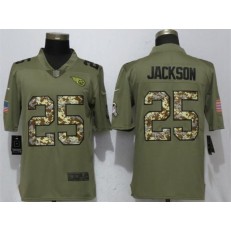 Tennessee Titans 25 Adoree' Jackson Olive Camo Salute To Service Limited Nike NFL Men Jersey