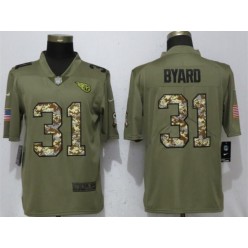 Tennessee Titans 31 Kevin Byard Olive Camo Salute To Service Limited Nike NFL Men Jersey