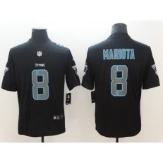 Tennessee Titans 8 Marcus Mariota Black Vapor Impact Limited Nike NFL Men Jersey