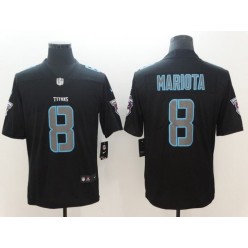 Tennessee Titans 8 Marcus Mariota Black Vapor Impact Limited Nike NFL Men Jersey