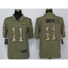 Washington Redskins 11 Alex Smith Olive Camo Salute To Service Limited Nike NFL Men Jersey