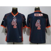 Women Nike Denver Broncos 4 Case Keenum Navy Drift Fashion NFL Jersey
