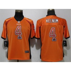 Women Nike Denver Broncos 4 Case Keenum Orange Drift Fashion NFL Jersey