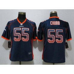 Women Nike Denver Broncos 55 Bradley Chubb Navy Drift Fashion NFL Jersey