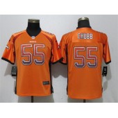 Women Nike Denver Broncos 55 Bradley Chubb Orange Drift Fashion NFL Jersey