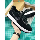 NIKE AIR FORCE 1 LOW CANVAS BLACK WHITE 905136-001