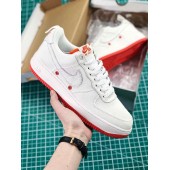 NIKE AIR FORCE 1 LOW CANVAS WHITE RED 905136-100