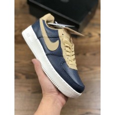 NIKE AIR FORCE 1 LOW SNAKESKIN DARK BLUE KHAKI 596728-032