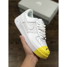 NIKE AIR FORCE 1 LOW WHITE YELLOW SMILE 315122-111