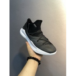 UNDER ARMOUR CURRY 5 LOW BLACK WHITE