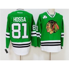 Chicago Blackhawks 81 Marian Hossa Green Reebok NHL Men Jersey