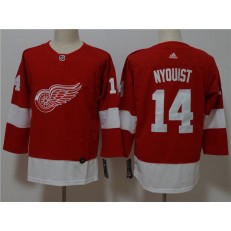 Detroit Red Wings 14 Gustav Nyquist Red Women Adidas Jersey