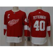 Detroit Red Wings 40 Henrik Zetterberg Red Women Adidas Jersey