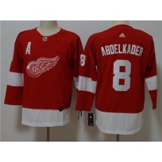 Detroit Red Wings 8 Justin Abdelkader Red Women Adidas Jersey