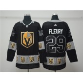 Vegas Golden Knights 29 Marc-Andre Fleury Black Team Logos Fashion Adidas NHL Men Jersey