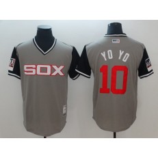 Chicago White Sox 10 Yoan Moncada YoYo Gray 2018 Players' Weekend Authentic Team Men Jersey