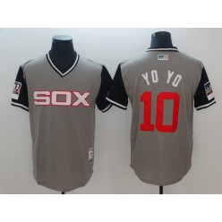 Chicago White Sox 10 Yoan Moncada YoYo Gray 2018 Players' Weekend Authentic Team Men Jersey