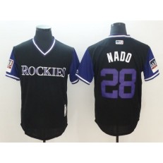 Colorado Rockies 28 Nolan Arenado Nado Black 2018 Players' Weekend Authentic Team Men Jersey