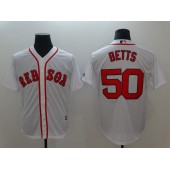 MLB Boston Red Sox 50 Mookie Betts White Cool Base Men Jersey