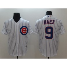 MLB Chicago Cubs 9 Javiers Baez White Cool Base Men Jersey
