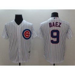 MLB Chicago Cubs 9 Javiers Baez White Cool Base Men Jersey