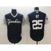 New York Yankees 25 Gleyber Torres GT Navy 2018 Players' Weekend Authentic Team Men Jersey