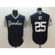 New York Yankees 25 Gleyber Torres GT Navy 2018 Players' Weekend Authentic Team Men Jersey
