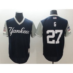 New York Yankees 27 Giancarlo Stanton G Navy 2018 Players' Weekend Authentic Team Men Jersey