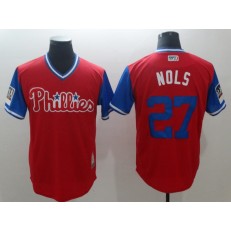 Phillies 27 Aaron Nola Nols Red 2018 Players' Weekend Authentic Team Jersey