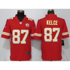 Kansas City Chiefs #87 Travis Kelce Red Vapor Untouchable Limited Nike NFL Men Jersey