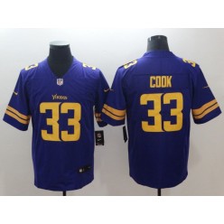 Minnesota Vikings #33 Dalvin Cook Purple Color Rush Limited Nike NFL Men Jersey
