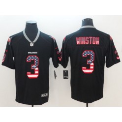 Tampa Bay Buccaneers #3 Jameis Winston Black USA Flag Fashion Limited Nike NFL Men Jersey