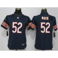 Women Nike Chicago Bears #52 Khalil Mack Navy Vapor Untouchable Limited NFL Jersey