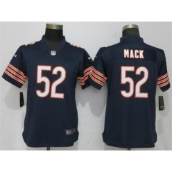 Women Nike Chicago Bears #52 Khalil Mack Navy Vapor Untouchable Limited NFL Jersey