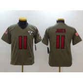 Youth Nike Atlanta Falcons #11 Julio Jones Olive Salute To Service Limited NFL Jersey